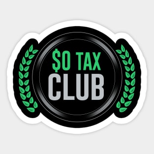 $0 Tax Club Sticker